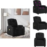 Vidaxl - fauteuil de massage inclinable noir tissu - fauteuil relax - fauteuil inclinable - fauteuil ...