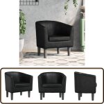 Fauteuil noir similicuir - fauteuil moderne - fauteuil design - fauteuil cuir - fauteuil salle  sjour ...
