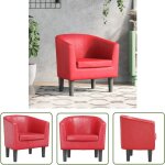 The living store - vidaxl fauteuil rouge similicuir