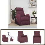 Vidaxl - fauteuil violet tissu - fauteuil inclinable - fauteuil releveur - fauteuil confortable - fauteuil ...