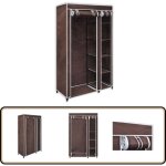 Garde - robe tissu marron - armoire pliante - armoire tissu - dressing portable - rangements pour vtements ...