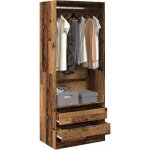 Vidaxl - garde - robe vieux bois 80x50x200 cm bois d'ing�nierie