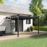 Vidaxl - gazebo mural anthracite acier