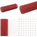 Grillage acier avec revtement en pvc 10x0, 5 m rouge - clture rigide - grillage mtal - clture jardin ...