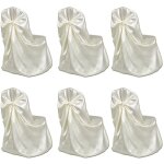 Vidaxl - housse de chaise crème pour le banquet de mariage 6 pièces Vidaxl - housse de chaise crème pour le banquet de mariage 6 pièces