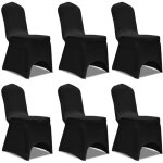 Vidaxl - housse extensible de chaise noir 6 pcs