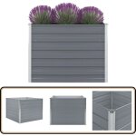 Vidaxl - jardinire 100x100x77 cm acier galvanis gris - jardinier surleve - jardinire extrieure ...