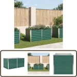 Vidaxl - jardinire 160 x 80 x 77 cm acier galvanis vert - jardinier - pot de fleurs extrieur - jardinire ...