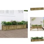 Vidaxl - jardinire 180x31x31 cm bois de pin imprgn - jardiniered'extrieure - jardinire bois - pot ...