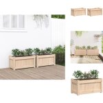 Vidaxl - jardini�res 2 pcs bois de pin massif - jardini�res en bois - pots de fleurs exterieurs - bacs ...