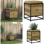 Vidaxl - jardini�re 40x40x50 cm bois de pin impr�gn� - jardiniered'ext�rieure - bac � fleurs - pot de ...