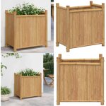 Vidaxl - jardinière 50x30x50 cm bambou - jardinier - pot de fleurs - bac à fleurs - bambous - déco extérieur ... Vidaxl - jardinière 50x30x50 cm bambou - jardinier - pot de fleurs - bac à fleurs - bambous - déco extérieur ...