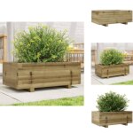 Vidaxl - jardinière 70x40x26, 5 cm bois de pin imprégné - jardinier - pot de fleurs - bac à plantation ... Vidaxl - jardinière 70x40x26, 5 cm bois de pin imprégné - jardinier - pot de fleurs - bac à plantation ...