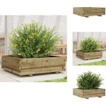 Vidaxl - jardinire 80x80x26, 5 cm bois de pin imprgn - jardinier - pot de fleurs - bac  fleurs - ...