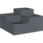 Cache - pot de jardin anthracite 80 x 80 x 48 cm acier vidaxl Cache - pot de jardin anthracite 80 x 80 x 48 cm acier vidaxl