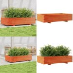 Vidaxl - jardinière cire marron 110x60x26, 5 cm bois de pin massif - jardinier - pot de fleurs - bac ... Vidaxl - jardinière cire marron 110x60x26, 5 cm bois de pin massif - jardinier - pot de fleurs - bac ...