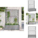 Vidaxl - jardinière avec treillis 100x43x142 cm pp gris pierre - jardinier avec trellis - pot plante ... Vidaxl - jardinière avec treillis 100x43x142 cm pp gris pierre - jardinier avec trellis - pot plante ...