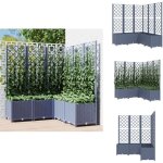 Vidaxl - jardinière avec treillis bleu gris 120x120x136 cm pp - jardinier avec trellis - pot plante grimpante ... Vidaxl - jardinière avec treillis bleu gris 120x120x136 cm pp - jardinier avec trellis - pot plante grimpante ...