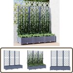 Vidaxl - jardinière avec treillis bleu gris 120x40x121, 5 cm pp - jardinier avec trellis - pot plante ... Vidaxl - jardinière avec treillis bleu gris 120x40x121, 5 cm pp - jardinier avec trellis - pot plante ...