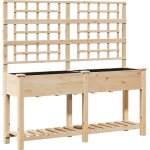 Vidaxl - cache - pot de jardin avec étagère beige 161 x 46 x 152. 5 cm Vidaxl - cache - pot de jardin avec étagère beige 161 x 46 x 152. 5 cm