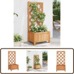 Vidaxl - jardinière avec treillis marron bois massif de sapin - jardinierre en bois - jardinière avec ... Vidaxl - jardinière avec treillis marron bois massif de sapin - jardinierre en bois - jardinière avec ...