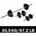 Kit de barre d'haltère et 2 haltères 30, 5 kg vidaxl Kit de barre d'haltère et 2 haltères 30, 5 kg vidaxl
