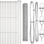 Clture avec poteaux argent 1 x 25 m acier recouvert de pvc vidaxl