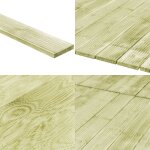 Vidaxl - lames de terrasse 8 pcs 1, 16 m 1 m bois de pin imprgn - planches de terrasse - bois trait ...