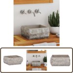 Vidaxl - lavabo gris 30x30x13 cm marbre - lave - mains en marbre - lavabo design - lavabo gris - meuble ... Vidaxl - lavabo gris 30x30x13 cm marbre - lave - mains en marbre - lavabo design - lavabo gris - meuble ...