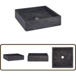 Vidaxl - lavabo noir 40x40x10 cm marbre - lave - mains en marbre - lavabo design - lavabo noir - lavabo ...