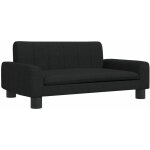 Lit pour chien noir 70x45x30 cm tissu