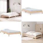 Lit empilable sans matelas 75x190 cm bois pin massif - lit superposé - lit enfant - meuble chambre à ... Lit empilable sans matelas 75x190 cm bois pin massif - lit superposé - lit enfant - meuble chambre à ...