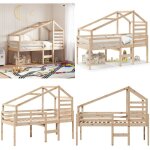 Vidaxl - lit haut sans matelas 80x200 cm bois de pin massif - lit enfant - lit surlev - lit cabane ...