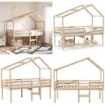 Vidaxl - lit haut sans matelas 90x200 cm bois de pin massif - lit enfant - lit surlev - lit cabane ...