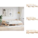 Lit de jour et lit gigogne sans matelas 90x200 cm bois massif - lit deux places - canapé convertible ... Lit de jour et lit gigogne sans matelas 90x200 cm bois massif - lit deux places - canapé convertible ...