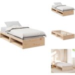 Vidaxl - lit de jour sans matelas 75x190 cm bois de pin massif - lit de repos - lits de repos - canapé ... Vidaxl - lit de jour sans matelas 75x190 cm bois de pin massif - lit de repos - lits de repos - canapé ...