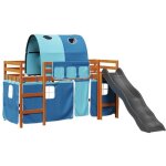 Vidaxl - lit mezzanine enfants avec tunnel bleu 80x200cm bois pin massif Vidaxl - lit mezzanine enfants avec tunnel bleu 80x200cm bois pin massif