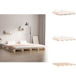 Vidaxl - lit de palette 120x200 cm bois de pin massif - lit plateforme - lit bois - lit design - lit ...