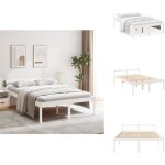 Vidaxl - lit pour personne �g�e sans matelas blanc 135x190 cm - lit senior - lit pour personnes �g�es ...