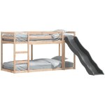 Vidaxl - lit superposé avec toboggan et échelle sans matelas 80x200 cm Vidaxl - lit superposé avec toboggan et échelle sans matelas 80x200 cm
