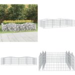 Vidaxl - lit surélevé à gabions arqué 200x100x50 cm fer galvanisé - jardiniere en gabion - bordure de ... Vidaxl - lit surélevé à gabions arqué 200x100x50 cm fer galvanisé - jardiniere en gabion - bordure de ...