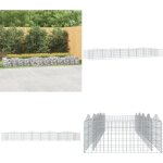 Vidaxl - lit surlev  gabions arqu 400x100x50 cm fer galvanis - jardiniere en gabion - bordure jardin ...