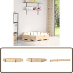 Vidaxl - lit surlev hexagonale 160x160 cm bois de pin massif - jardiniere exterieure - bac a fleurs ...