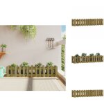 Vidaxl - lit surlev de jardin design de clture bois de pin imprgn - lit surlev - jardin - bois ...
