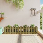 Vidaxl - lit surélevé de jardin design de clôture bois de pin imprégné Vidaxl - lit surélevé de jardin design de clôture bois de pin imprégné