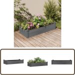 Vidaxl - lit surlev de jardin doublure 120x45x25 cm bois massif sapin - lit surlev jardin - jardinire ...