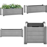 Vidaxl - lit surlev de jardin pp gris pierre 100x43x35 cm - jardinire - pot de fleurs - bac  plantation ...