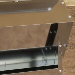 Vidaxl mangeoire pour poules argent 40, 5 x 45 x 41 cm acier galvanis�