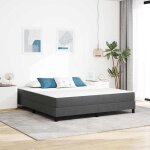 Vidaxl - matelas de lit avec matelas gris 180 x 200 cm tissu