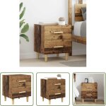 Vidaxl meuble de chambre - armoire de lit bois ancien 40 x 35 x 47. 5cm bois d'ing�nierie